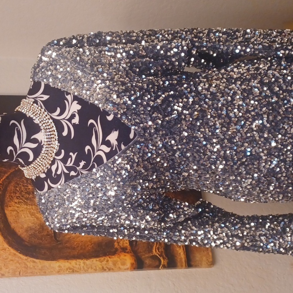Silver Sequin Dress